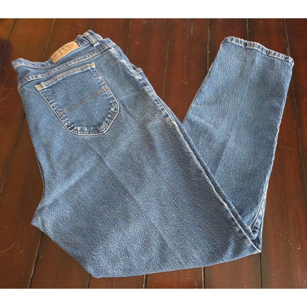 Women's Vintage Plus Size 90s Riders Blue Straight Leg Mom Jeans 18W Grunge